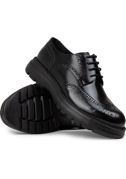 Erkek Hakiki Deri Siyah Günlük Ayakkabı - 01696MSYHE03 modelleri