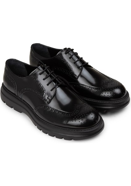 Erkek Hakiki Deri Siyah Günlük Ayakkabı - 01696MSYHE03 fırsatları
