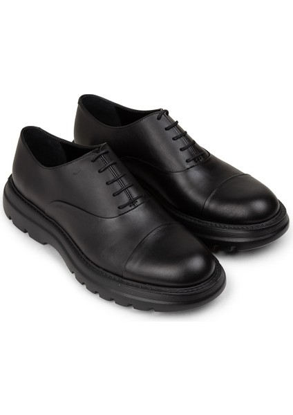 Erkek Hakiki Deri Siyah Günlük Ayakkabı - 01026MSYHE25 fırsatları