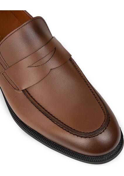 Erkek Hakiki Deri Taba Renk Klasik Loafer Ayakkabı - 01995MTBAC01 indirimleri