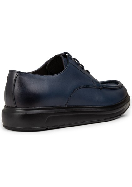 Erkek Hakiki Deri Lacivert Günlük Ayakkabı - 01981MLCVP01 fiyatları
