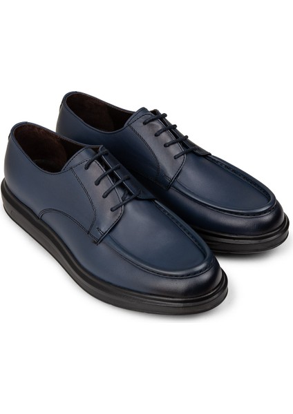 Erkek Hakiki Deri Lacivert Günlük Ayakkabı - 01981MLCVP01 fırsatları