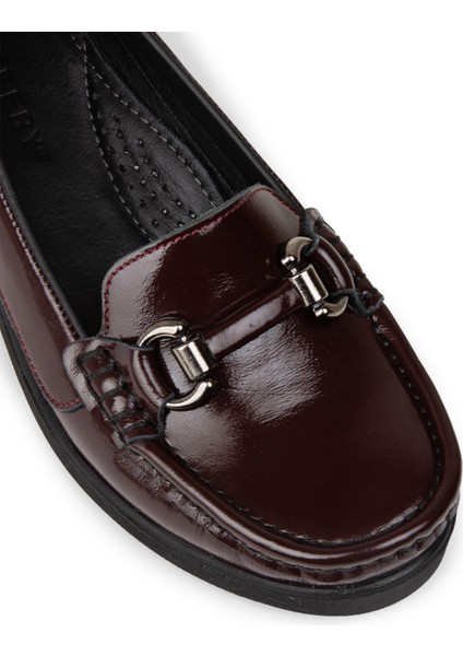 Kadın Hakiki Deri Bordo Tokalı Günlük Ayakkabı - DL750ZBRDC01 indirimleri