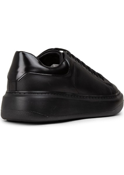 Kadın Hakiki Deri Siyah Spor Ayakkabı - 01991ZSYHP03 fiyatları