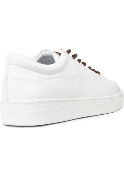 Erkek Hakiki Deri Beyaz Sneaker Ayakkabı - 02004MBYZC01 fiyatları