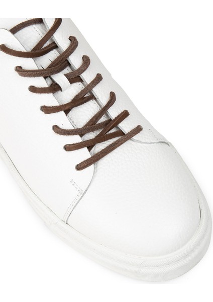 Erkek Hakiki Deri Beyaz Sneaker Ayakkabı - 02004MBYZC01 indirimleri