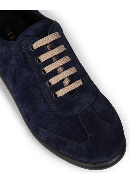 Erkek Hakiki Süet Lacivert Günlük Ayakkabı - 01826MLCVC12 indirimleri