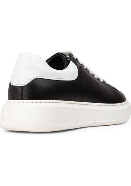 Erkek Hakiki Deri Siyah Sneaker Ayakkabı - 01990MSYHP02 modelleri