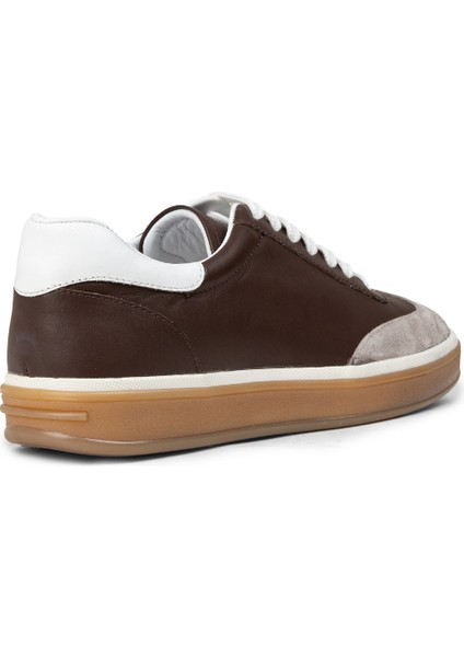 Erkek Kahverengi Hakiki Deri Günlük Ayakkabı - 01997MKHVC01 fiyatları