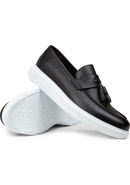 Erkek Hakiki Deri Siyah Comfort Püsküllü Loafer - 01587MSYHP15 modelleri