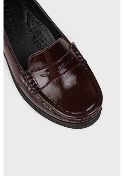 Kadın Hakiki Deri Bordo Dolgu Topuk Ayakkabı - DLV01ZBRDC01 indirimleri