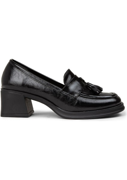 Kadın Rugan Siyah Topuklu Ayakkabı - K1454ZSYHC01
