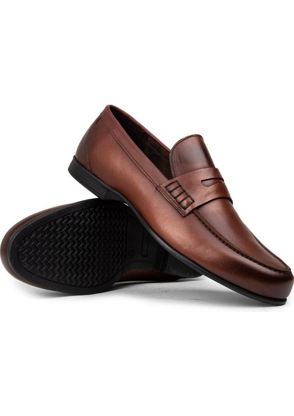 Erkek Bakır Rengi Hakiki Deri Makosen - 01538MBKRC01 fiyatları