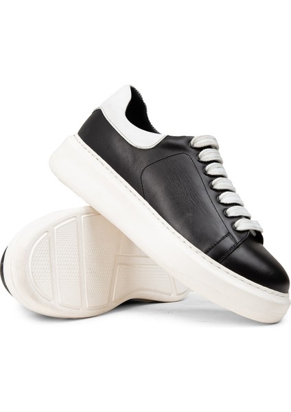 Kadın Siyah Hakiki Deri Sneaker Ayakkabı - 01991ZSYHP01 fiyatları