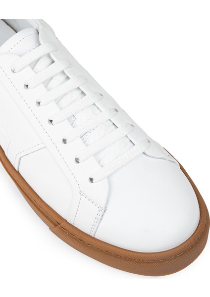 Erkek Hakiki Deri Beyaz Sneaker Ayakkabı - 02002MBYZC03 indirimleri