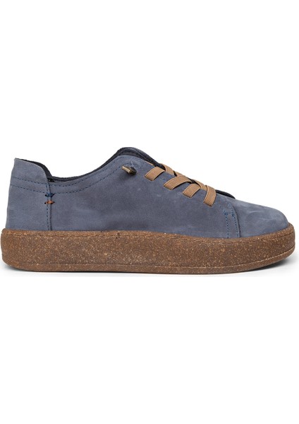 Kadın Hakiki Nubuk Lacivert Sneaker Ayakkabı - SE605ZLCVC01