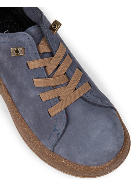 Kadın Hakiki Nubuk Lacivert Sneaker Ayakkabı - SE605ZLCVC01 indirimleri