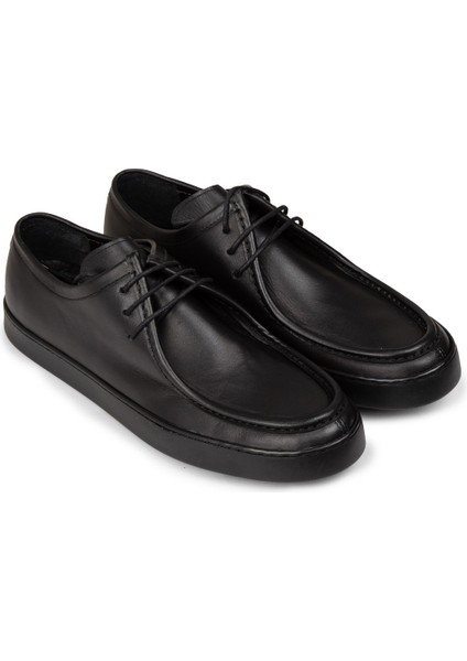 Erkek Hakiki Deri Siyah Günlük Ayakkabı - 01926MSYHC05 fırsatları