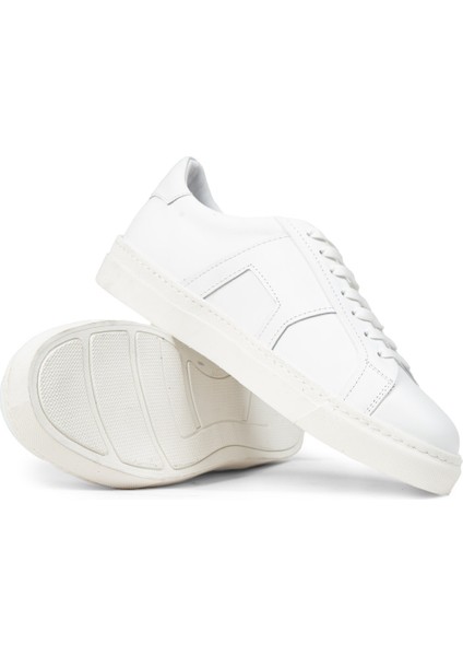 Erkek Beyaz Hakiki Deri Sneaker Ayakkabı - 02002MBYZC01 modelleri