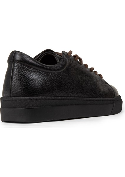 Erkek Hakiki Deri Siyah Sneaker Ayakkabı - 02004MSYHC01 fiyatları