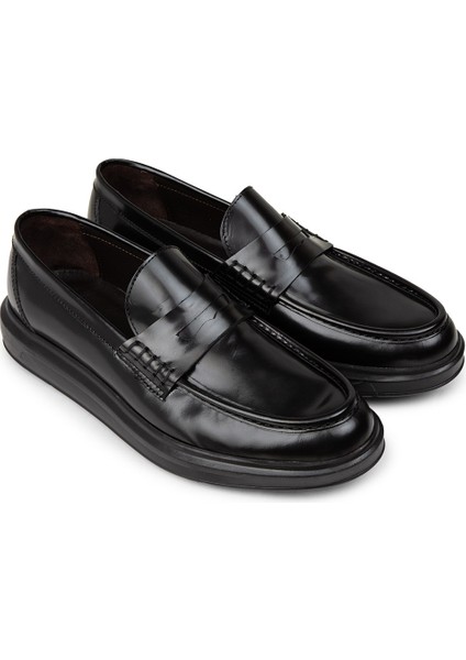 Erkek Hakiki Deri Siyah Loafer Ayakkabı - 02000MSYHP01 fırsatları