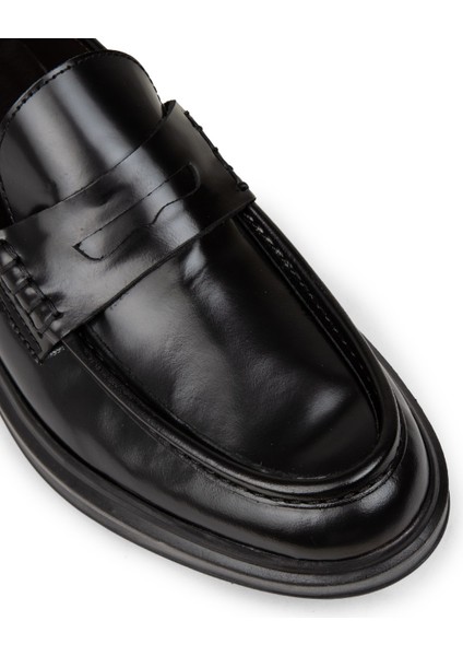 Erkek Hakiki Deri Siyah Loafer Ayakkabı - 02000MSYHP01 indirimleri