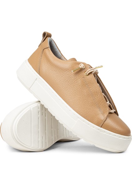 Kadın Bej Hakiki Deri Sneaker Ayakkabı - R2401ZBEJC01 modelleri
