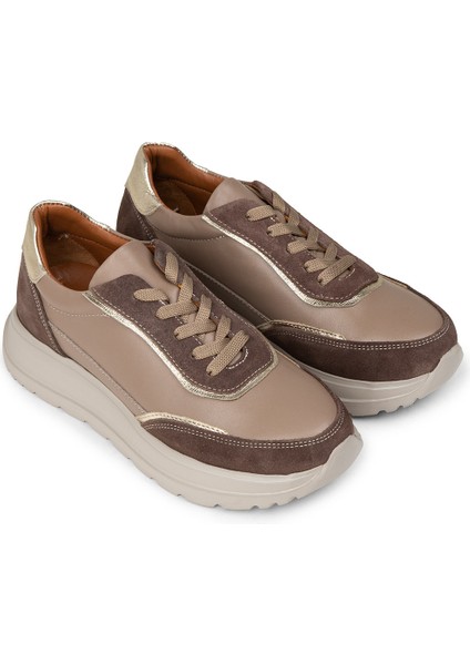 Kadın Hakiki Deri Vizon Renk Sneaker Ayakkabı - M0509ZVZNE01 fırsatları