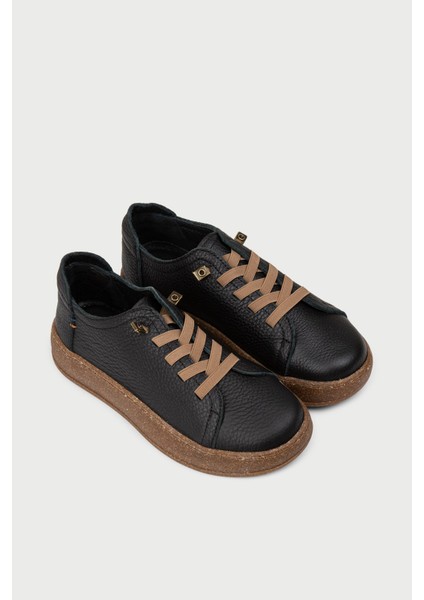 Kadın Hakiki Deri Siyah Sneaker Ayakkabı - SE605ZSYHC01 fırsatları