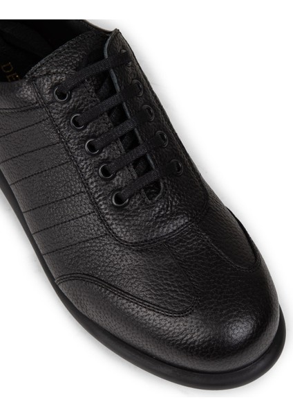 Erkek Hakiki Deri Siyah Günlük Ayakkabı - 01826MSYHC14 indirimleri