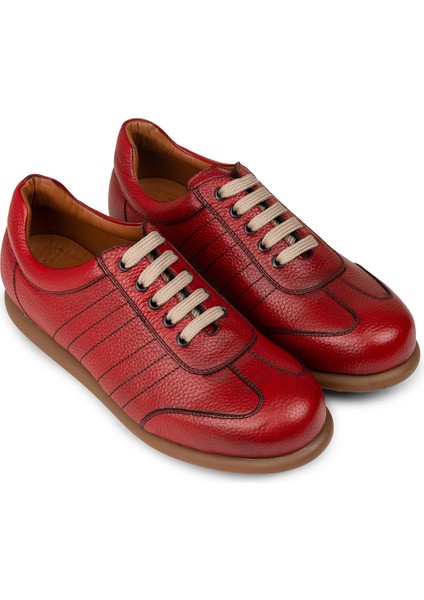 Erkek Kırmızı Hakiki Deri Günlük Ayakkabı - 01826MKRMC03 modelleri
