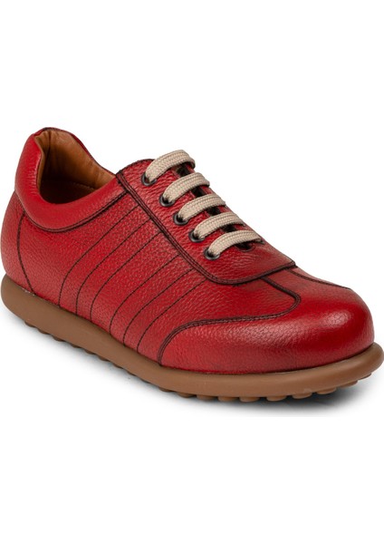 Erkek Kırmızı Hakiki Deri Günlük Ayakkabı - 01826MKRMC03 indirimleri