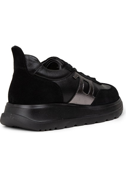 Kadın Siyah Hakiki Deri Sneaker Ayakkabı - M0510ZSYHE01 fiyatları