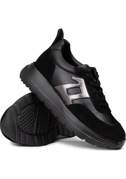 Kadın Siyah Hakiki Deri Sneaker Ayakkabı - M0510ZSYHE01 modelleri