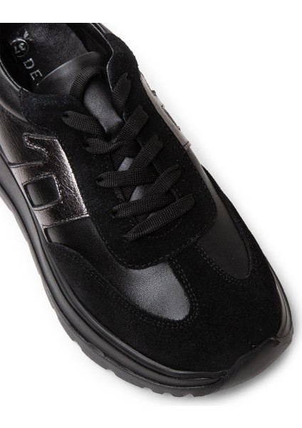 Kadın Siyah Hakiki Deri Sneaker Ayakkabı - M0510ZSYHE01 indirimleri