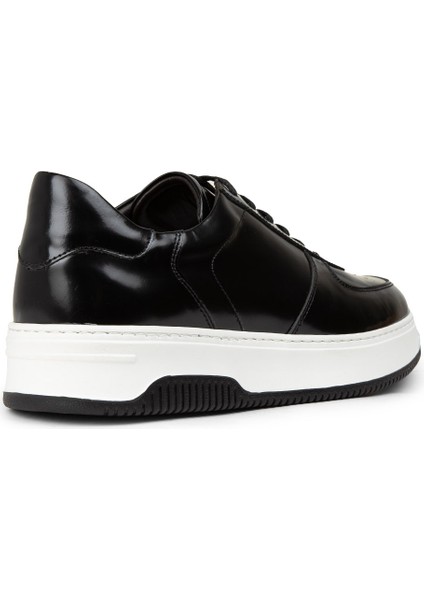 Erkek Hakiki Deri Siyah Sneaker Ayakkabı - 01965MSYHE09 fiyatları