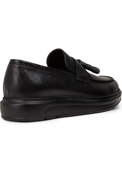 Erkek Hakiki Deri Siyah Püskül Detaylı Loafer - 01587MSYHP12 fiyatları