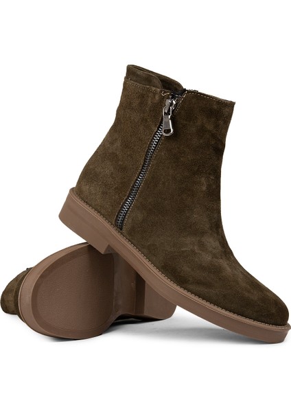 Kadın Hakiki Süet Haki Renk Günlük Bot - Z1584ZHAKC01 modelleri