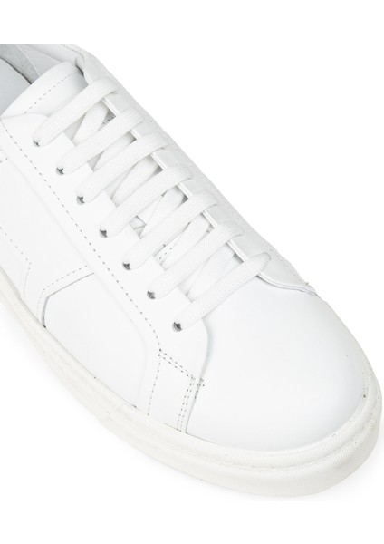 Erkek Beyaz Hakiki Deri Sneaker Ayakkabı - 02002MBYZC01 indirimleri