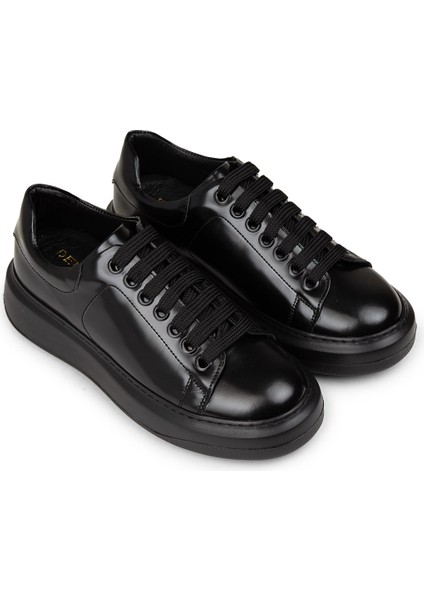 Kadın Hakiki Deri Siyah Sneaker Ayakkabı - 01991ZSYHP05 fırsatları