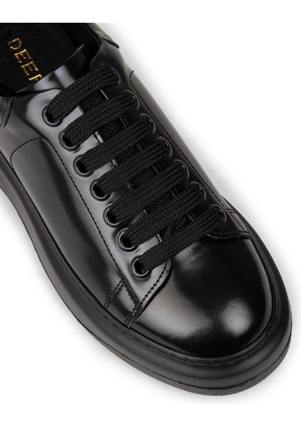 Kadın Hakiki Deri Siyah Sneaker Ayakkabı - 01991ZSYHP05 indirimleri