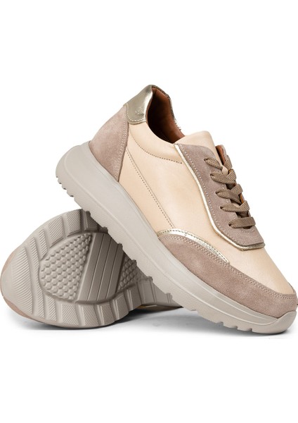 Kadın Hakiki Deri Bej Sneaker Ayakkabı - M0509ZBEJE01 modelleri