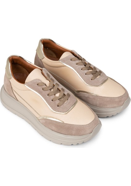 Kadın Hakiki Deri Bej Sneaker Ayakkabı - M0509ZBEJE01 fırsatları