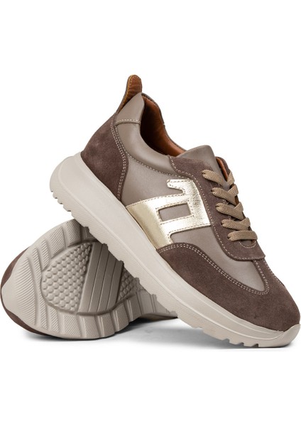 Kadın Hakiki Deri Vizon Renk Sneaker Ayakkabı - M0510ZVZNE01 modelleri