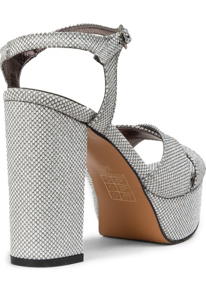 Kadın Gümüş Renkli Platform Topuk Abiye Ayakkabı - K3026ZGMSM01 fiyatları