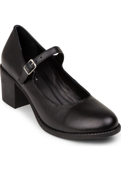 Kadın Siyah Hakiki Deri Günlük Mary Jane Ayakkabı - A2972ZSYHC01 indirimleri