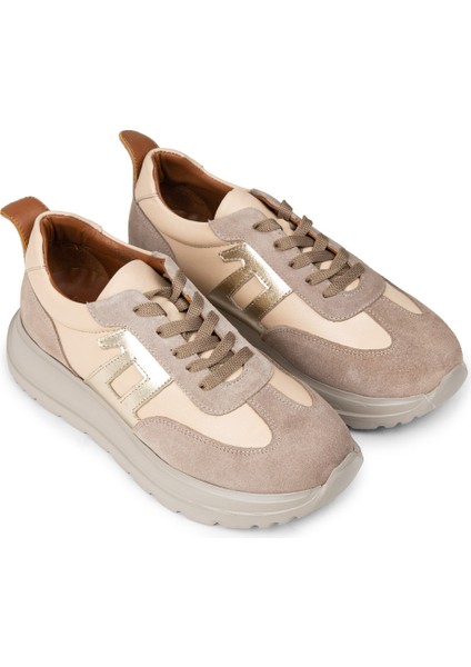 Kadın Hakiki Deri Bej Sneaker Ayakkabı - M0510ZBEJE01 fırsatları