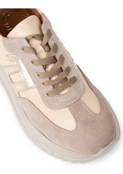 Kadın Hakiki Deri Bej Sneaker Ayakkabı - M0510ZBEJE01 indirimleri
