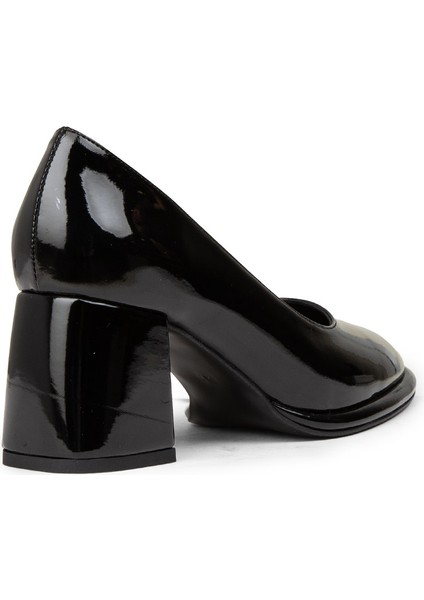 Kadın Rugan Siyah Günlük Topuklu Ayakkabı - K0103ZSYHC03 fiyatları