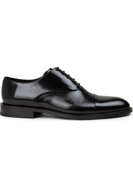 Erkek Siyah Hakiki Deri Klasik Ayakkabı - 01026MSYHM07